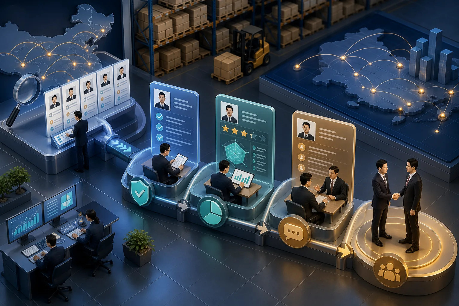 China distributor search and qualification process connecting suppliers with verified partners