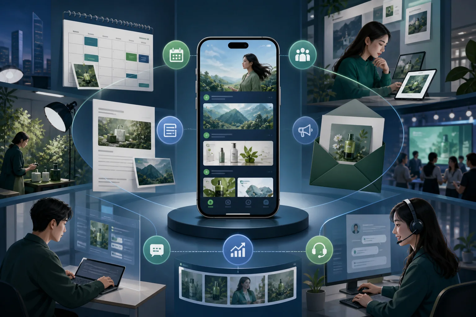 WeChat official account content and advertising workflow for international companies
